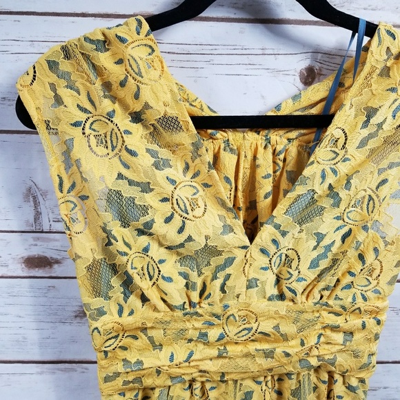 Tracy Reese yellow lace dress - Picture 5 of 7